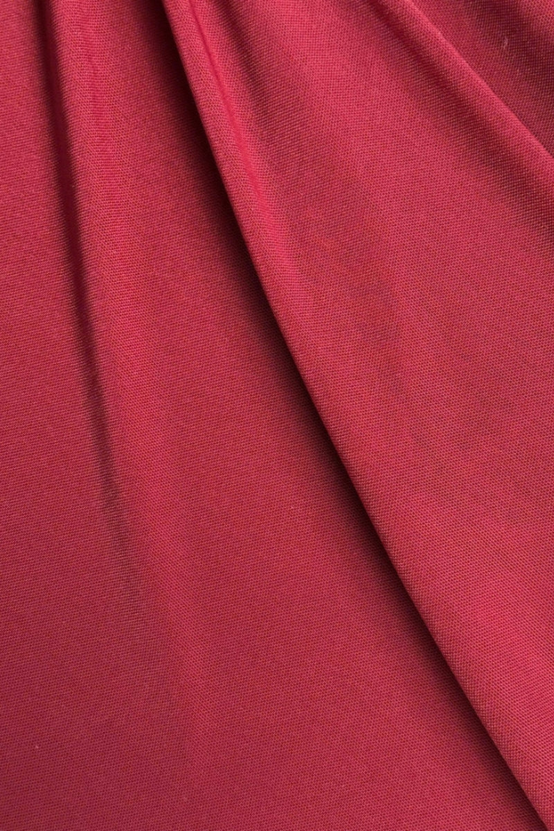 Vrden Red Mesh Ruched Maxi Dress